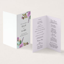 Hochzeitsprogramm für grellfarbene Mini