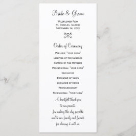 Hochzeitsprogramm für Grüngras Programm