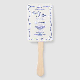 Hochzeitsprogramm für handgezeichnete Rahmen Fächer