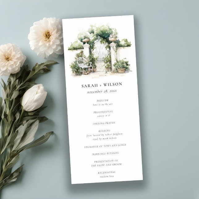 Hochzeitsprogramm für Hochzeiten im französischen  Einladung (Von Creator hochgeladen)