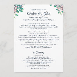 Hochzeitsprogramm für Julia und Andrew Programm