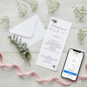 Hochzeitsprogramm für Libellen, maßgeschneidert