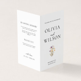 Hochzeitsprogramm für Lila Blumen