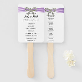 Hochzeitsprogramm für lila Diamantbohren Fächer