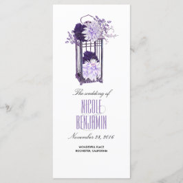 Hochzeitsprogramm für lila und Lavendel-florale La Programm