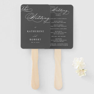 Hochzeitsprogramm für Luxuriöse Typografie Fächer