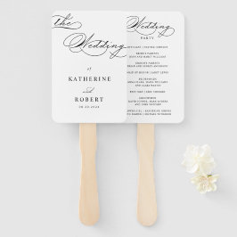 Hochzeitsprogramm für Luxuriöse Typografie Fächer