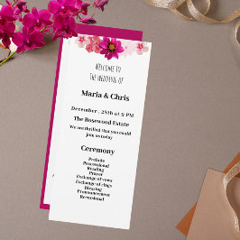 Hochzeitsprogramm für moderne Gartenromantik Programm