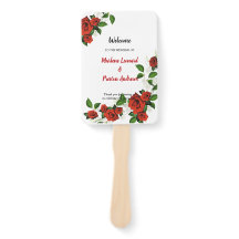 Hochzeitsprogramm für moderne geometrische rote Fl