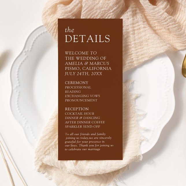 Hochzeitsprogramm für moderne und schwache Typogra Werbekarte (Von Creator hochgeladen)