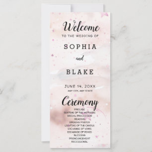 Hochzeitsprogramm für "Off White", "Blush" und "Li