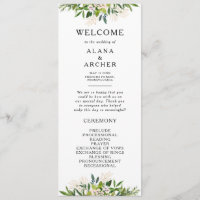 Hochzeitsprogramm für Olivenbäume