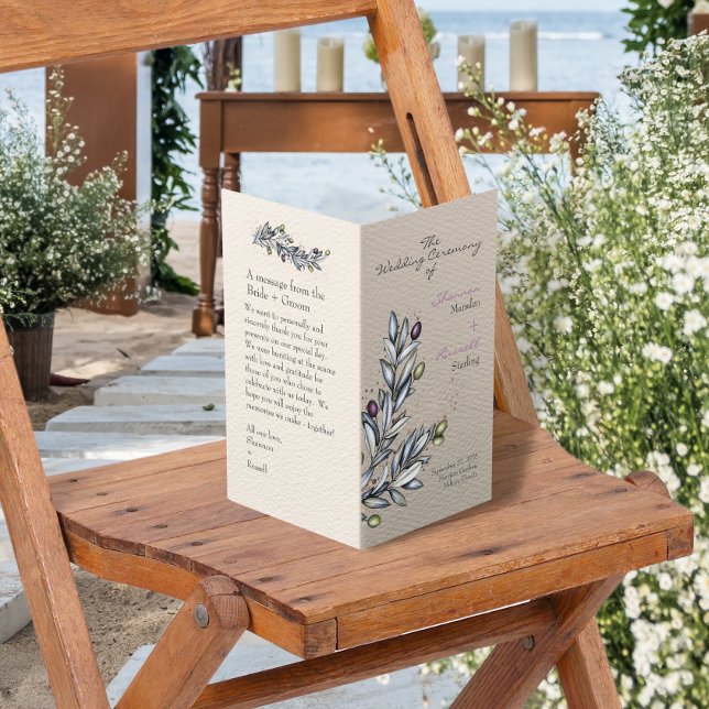 Hochzeitsprogramm für Olivenzweige (Von Creator hochgeladen)