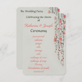 Hochzeitsprogramm für orientalisch-blumenfarbene W Einladung