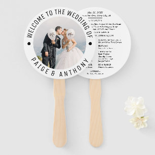 Hochzeitsprogramm für personalisierte Fotos Fächer