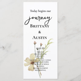 Hochzeitsprogramm für romantische Blume Programm