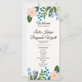 Hochzeitsprogramm für Rosa Blume