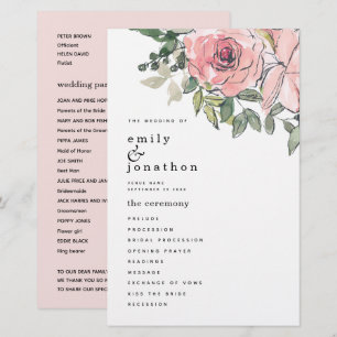 Hochzeitsprogramm für Rosa Floralien im HAUSHALT