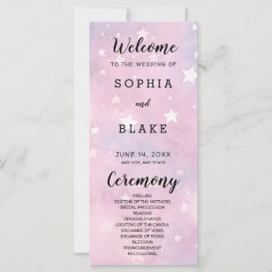 Hochzeitsprogramm für Rosa und Lila Sterne