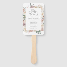 Hochzeitsprogramm für Rose und Orchideen Fächer