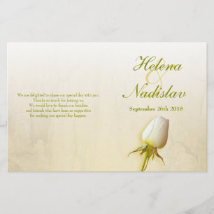 Hochzeitsprogramm für Rosenblüten