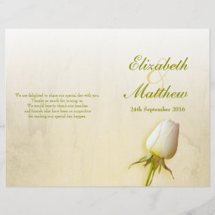 Hochzeitsprogramm für Rosenblüten