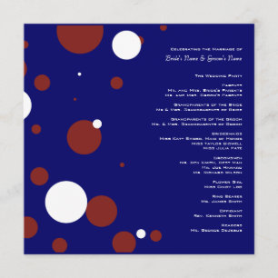 Hochzeitsprogramm für Rot-, Weiß-, Blue-Polka-Punk Programm