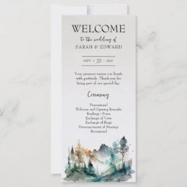 Hochzeitsprogramm für Rustikale Wälder