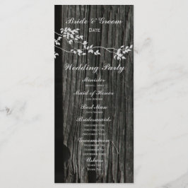 Hochzeitsprogramm für Rustikales Holz und Vintage  Programm