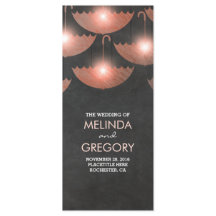 Hochzeitsprogramm für Schirme und Rosa