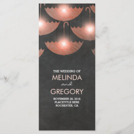 Hochzeitsprogramm für Schirme und Rosa Programm