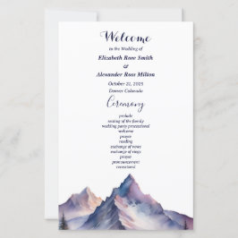 Hochzeitsprogramm für schneebedeckte Berge