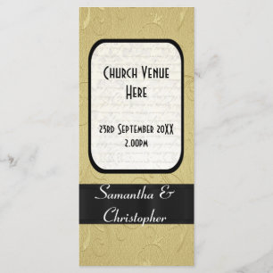 Hochzeitsprogramm für Schwarz-Gold-Kirchen Programm