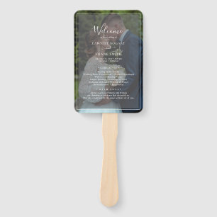 Hochzeitsprogramm für Schwarz/Weiß-Foto Fächer