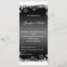 Hochzeitsprogramm für Schwarz-Weiß-Schneeflocken Programm