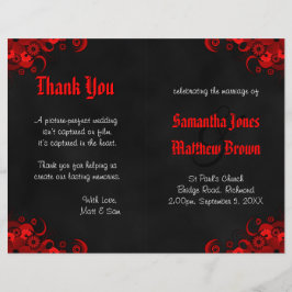 Hochzeitsprogramm für Schwarze und Rote Flora