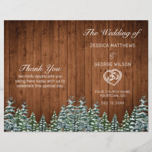 Hochzeitsprogramm für Snowy Wood & Forest Country
