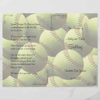 Hochzeitsprogramm für Softball-Sportveranstaltunge