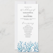 Hochzeitsprogramm für Strand