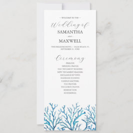 Hochzeitsprogramm für Strand Einladung