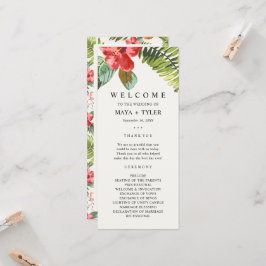 Hochzeitsprogramm für tropische Blume