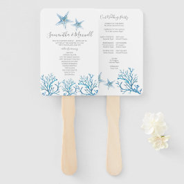 Hochzeitsprogramm für tropische Sternenfische Fächer