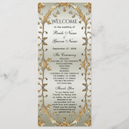 Hochzeitsprogramm für Verzierte Blume Programm