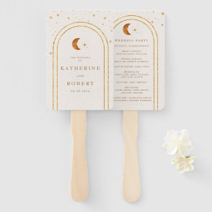 Hochzeitsprogramm für Vintage Himmelsstars Fächer