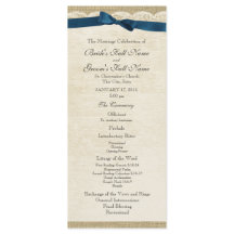 Hochzeitsprogramm für Vintage Spitzenzeiten und Ho