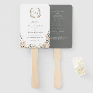 Hochzeitsprogramm für Vintage Weibchen Fächer