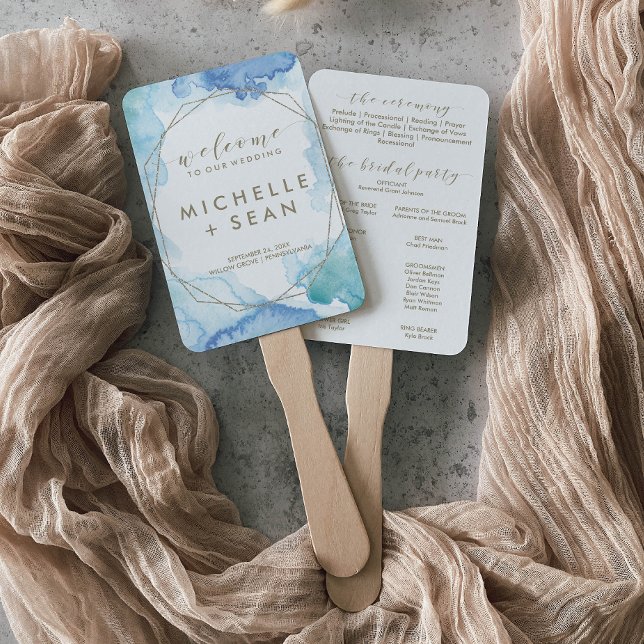 Hochzeitsprogramm für Wasserfarben Fächer (Von Creator hochgeladen)