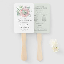 Hochzeitsprogramm für Wasserfarben-Pastel-Sukkulen