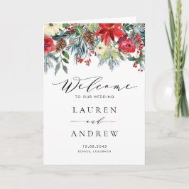 Hochzeitsprogramm für Wasserfarben Winter Blooms G Programm