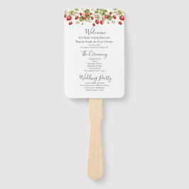 Hochzeitsprogramm für Wasserfarbenbeeren Fächer